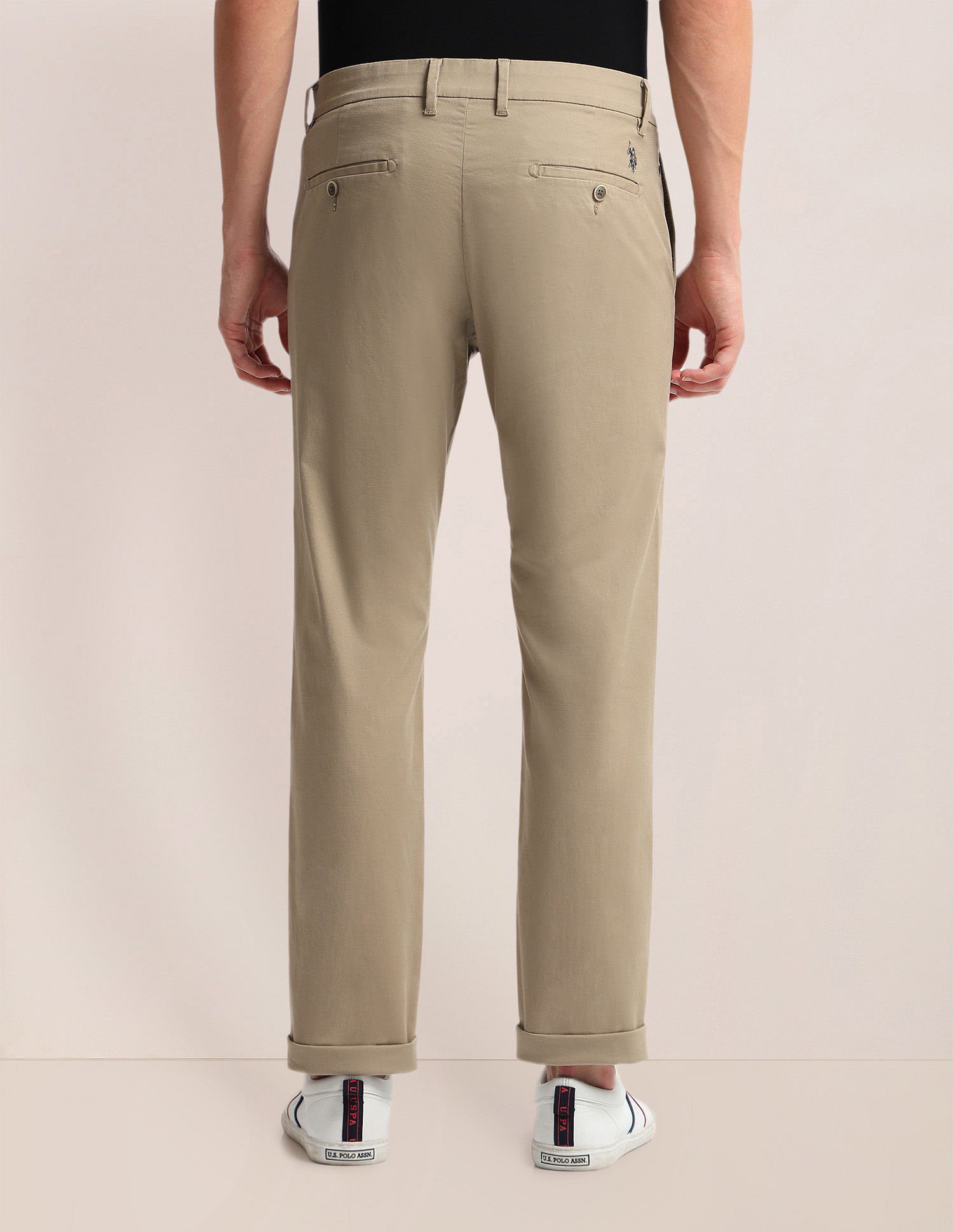 U.S. Polo Assn. Slim Straight Fit Dobby Trousers