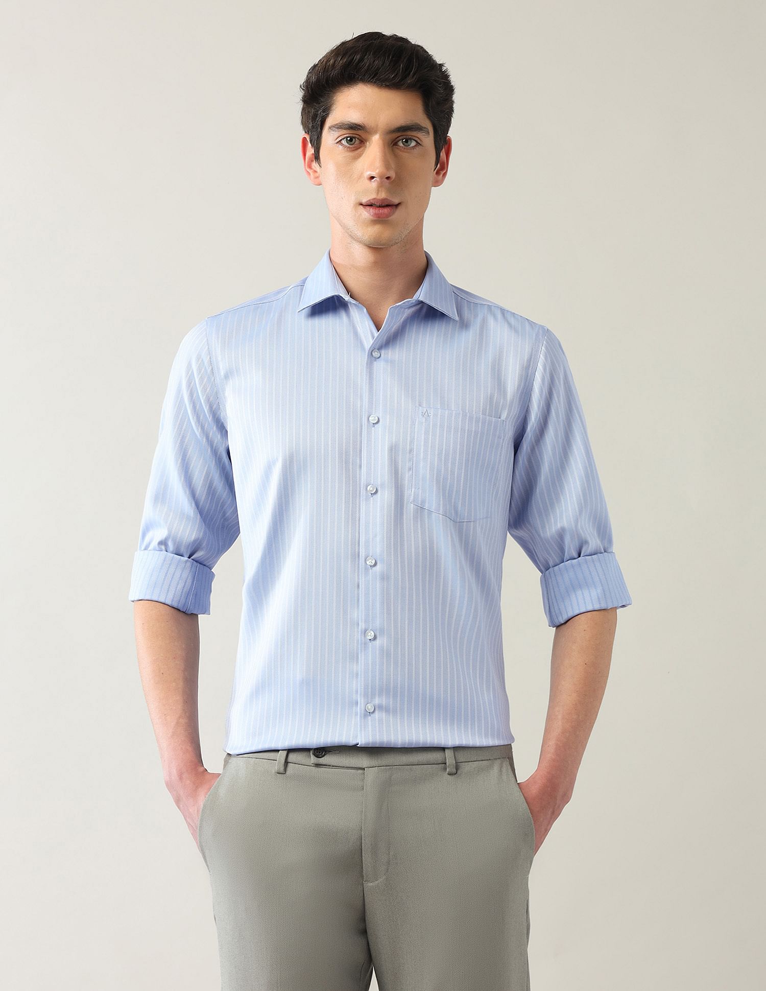 Arrow Vertical Striped Autopress Shirt