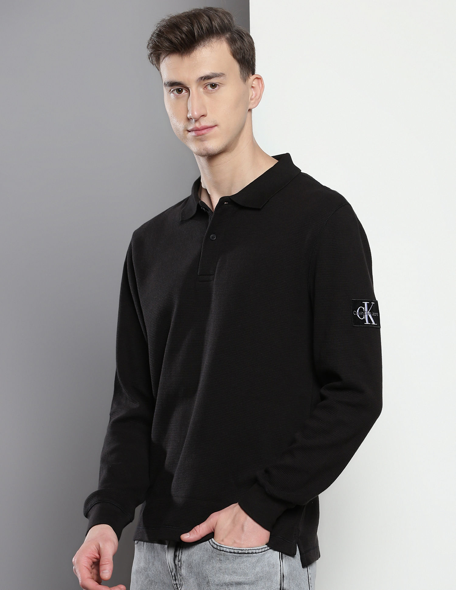 A.PRESSE (ア プレッセ) Cotton Knit L/S Polo Shirts 25SAP-03