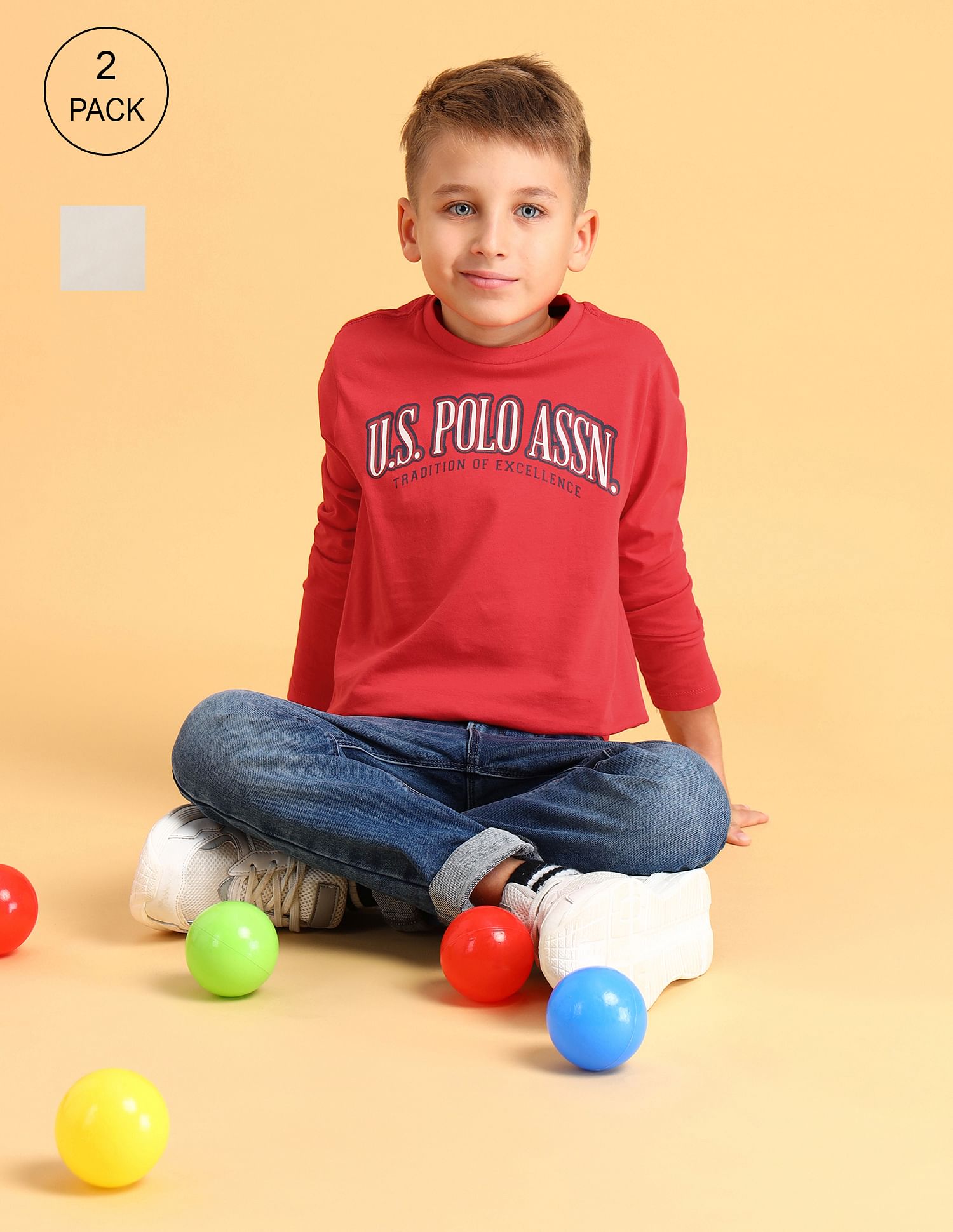 U.S. Polo Assn. Kids Boys Brand Printed T-Shirt