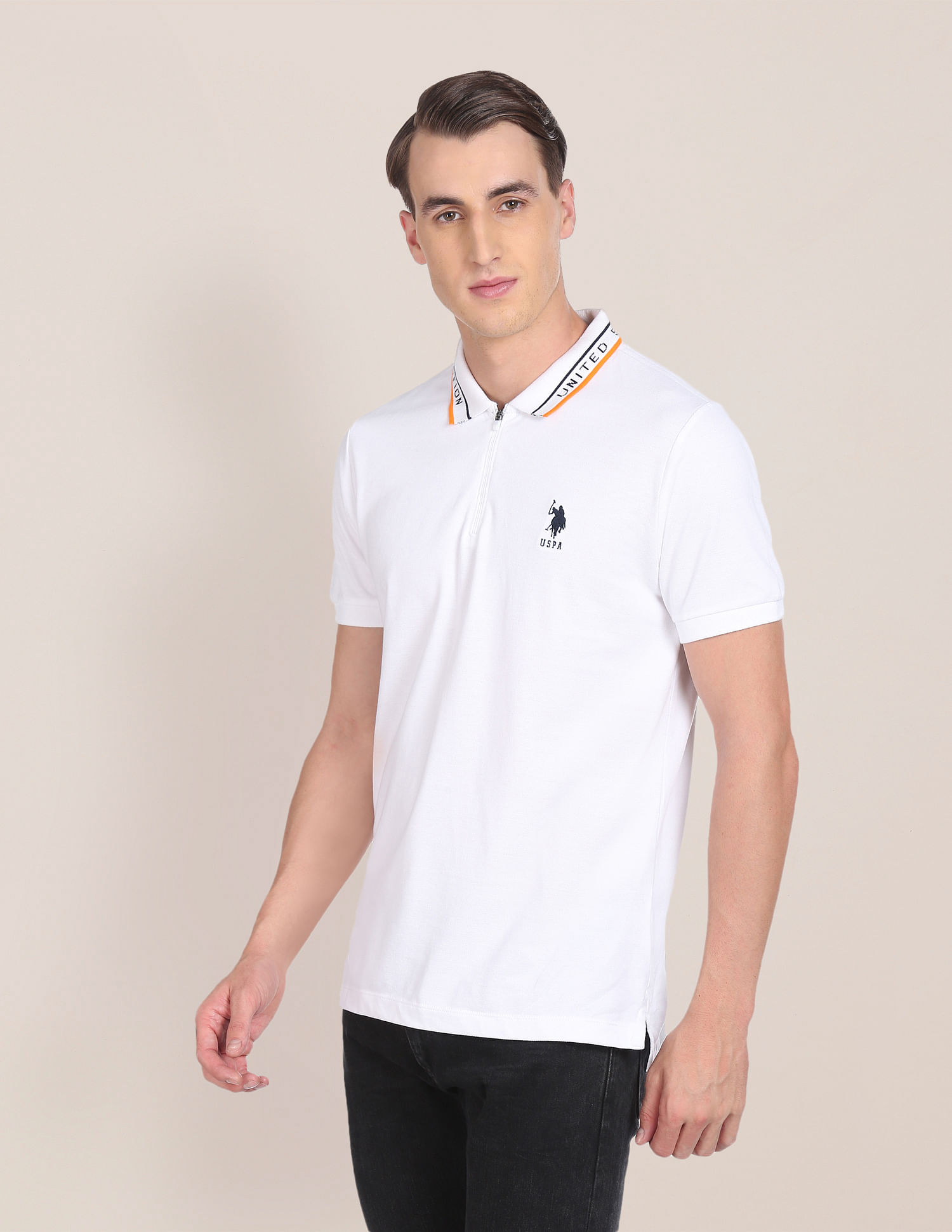 U.S. Polo Assn. Pure Cotton Solid Polo Shirt