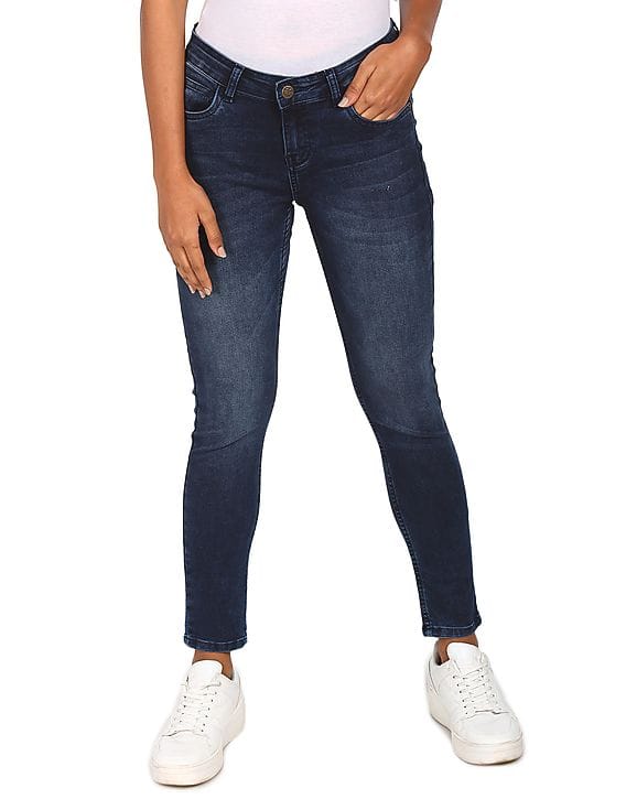 Buy Cherokee Women Dark Blue Mid Rise 
