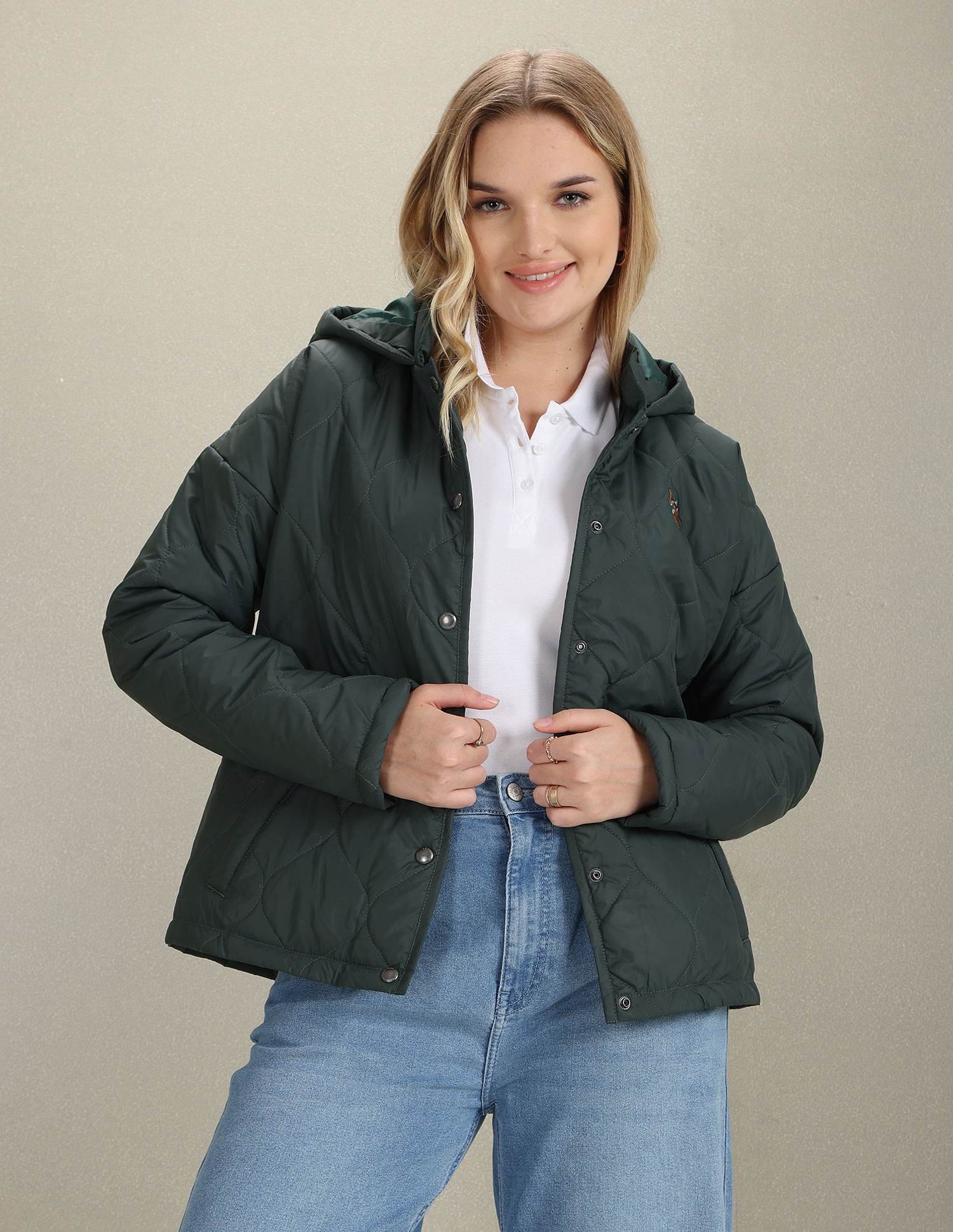 Hooded jacket - Beige - Ladies | H&M IN-atpcosmetics.com.vn