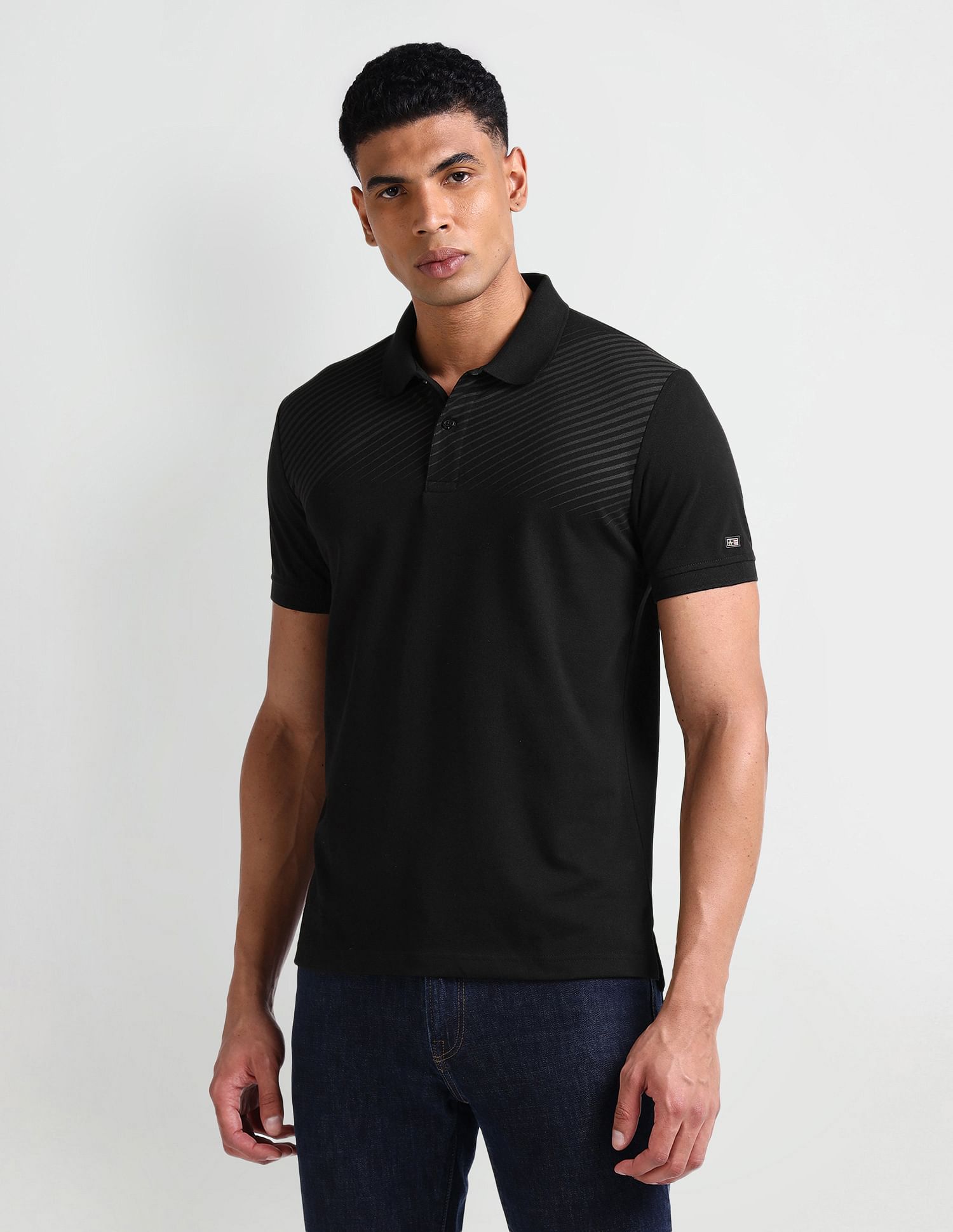 Arrow Sport Short Sleeve Graphic Print Polo Shirt