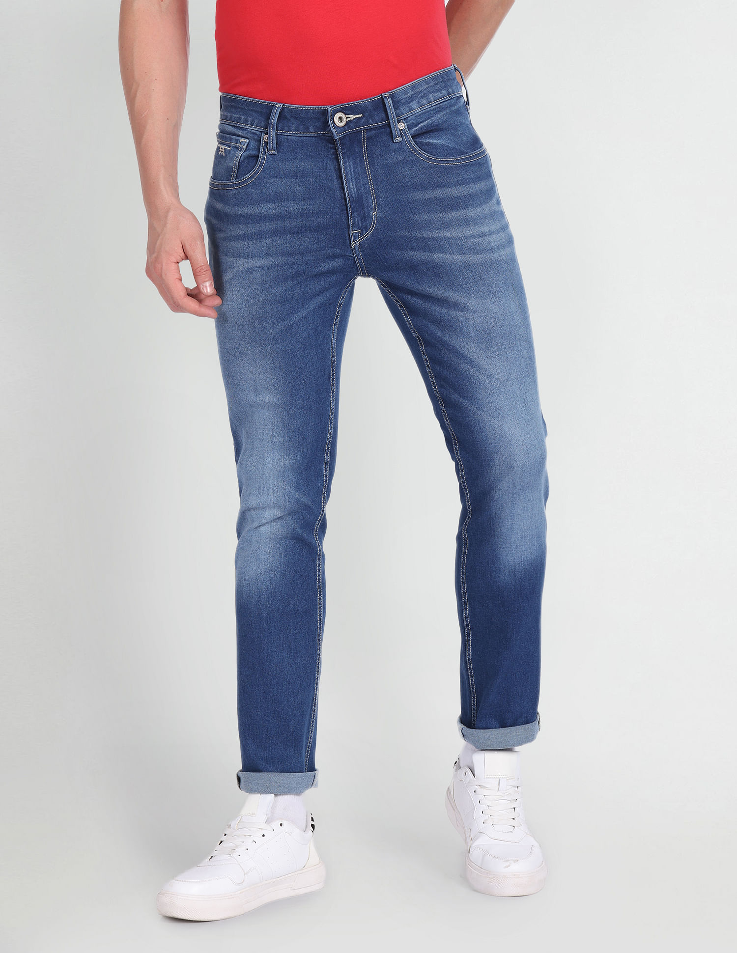 Flying Machine Slim Tapered Fit Mid Rise Jeans
