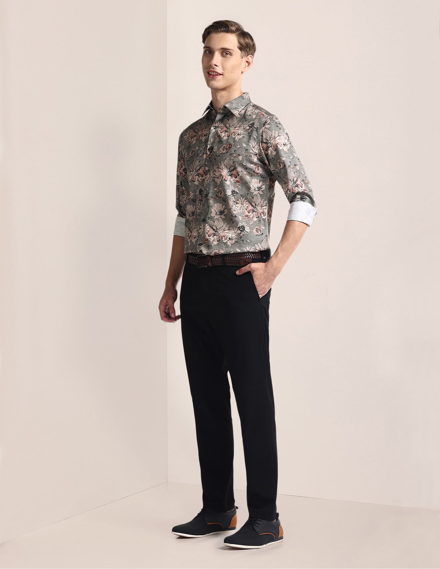 U.S. Polo Assn. Floral Print Tailored Fit Shirt
