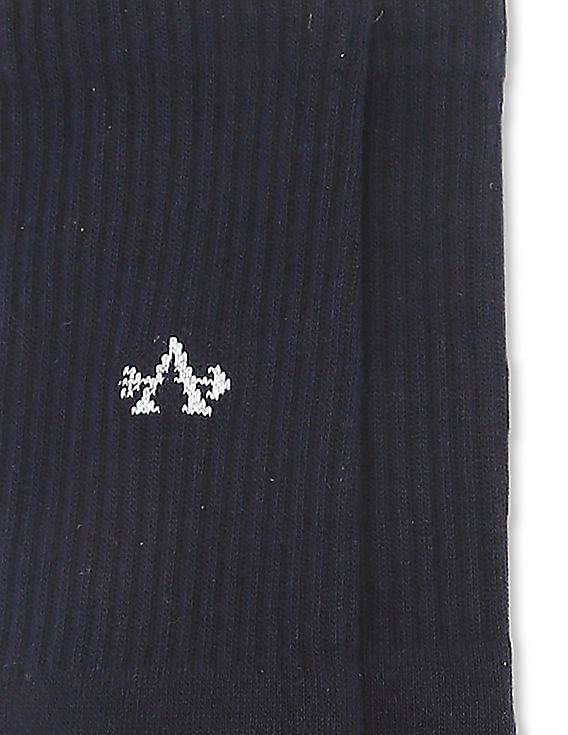 Arrow Men Navy Crew Length Solid Socks