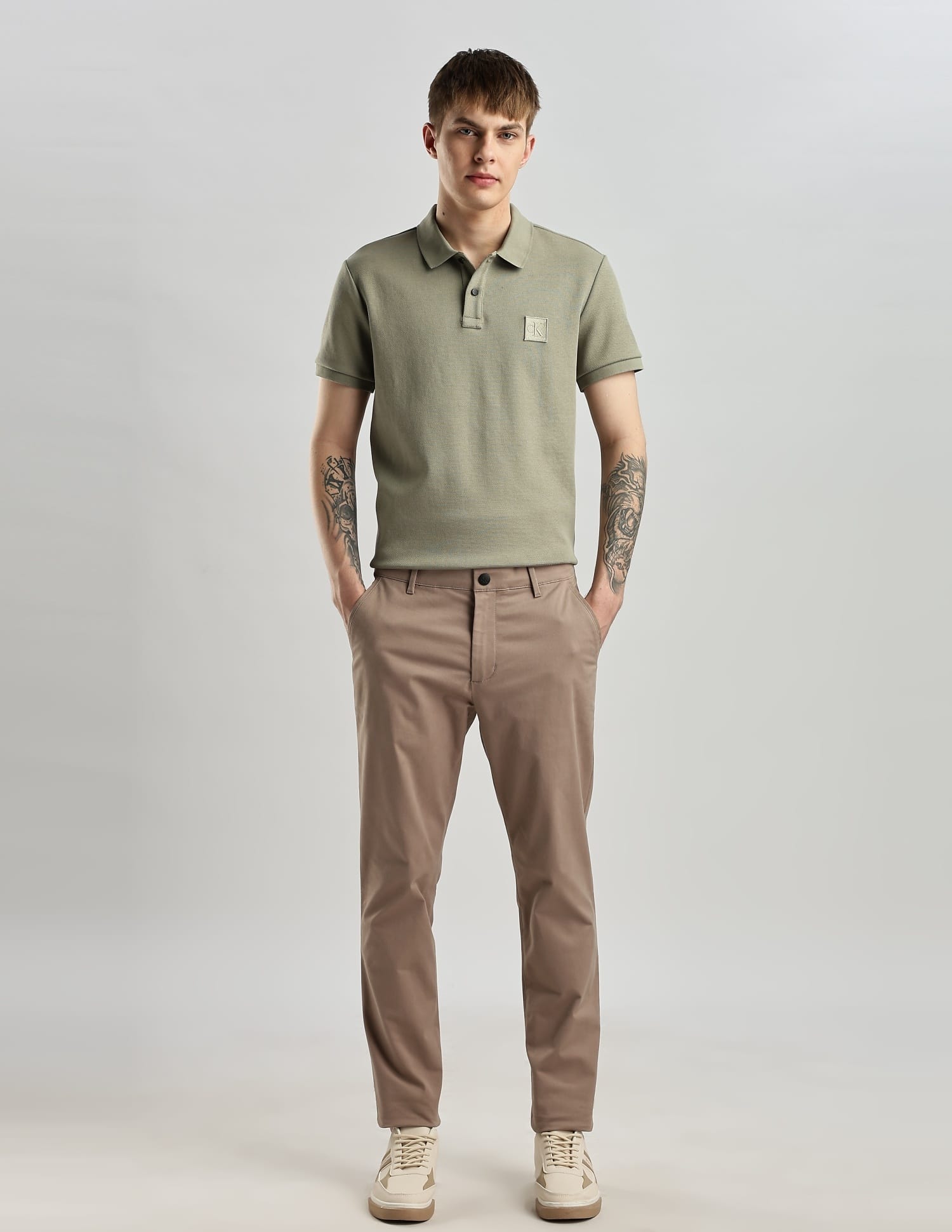 Buy Calvin Klein Jeans Logo Regular Fit Cotton Polo Shirt