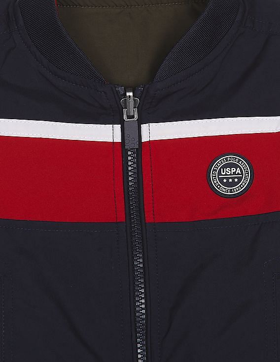 U.S. Polo Assn. Kids High Neck Reversible Jacket