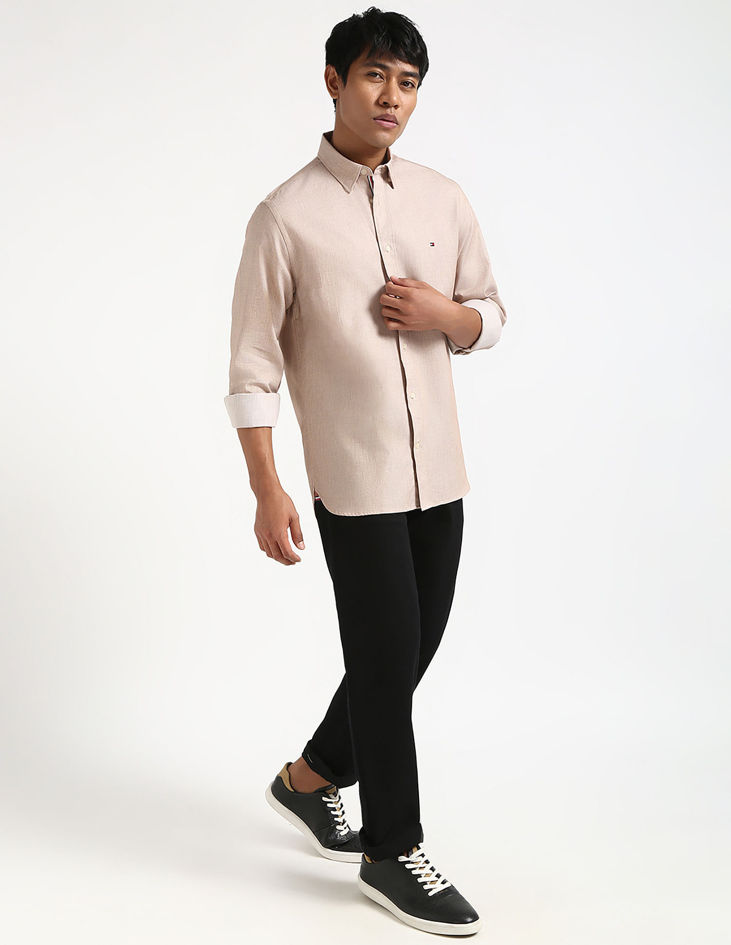 Tommy Hilfiger Melange Twill Regular Fit Shirt
