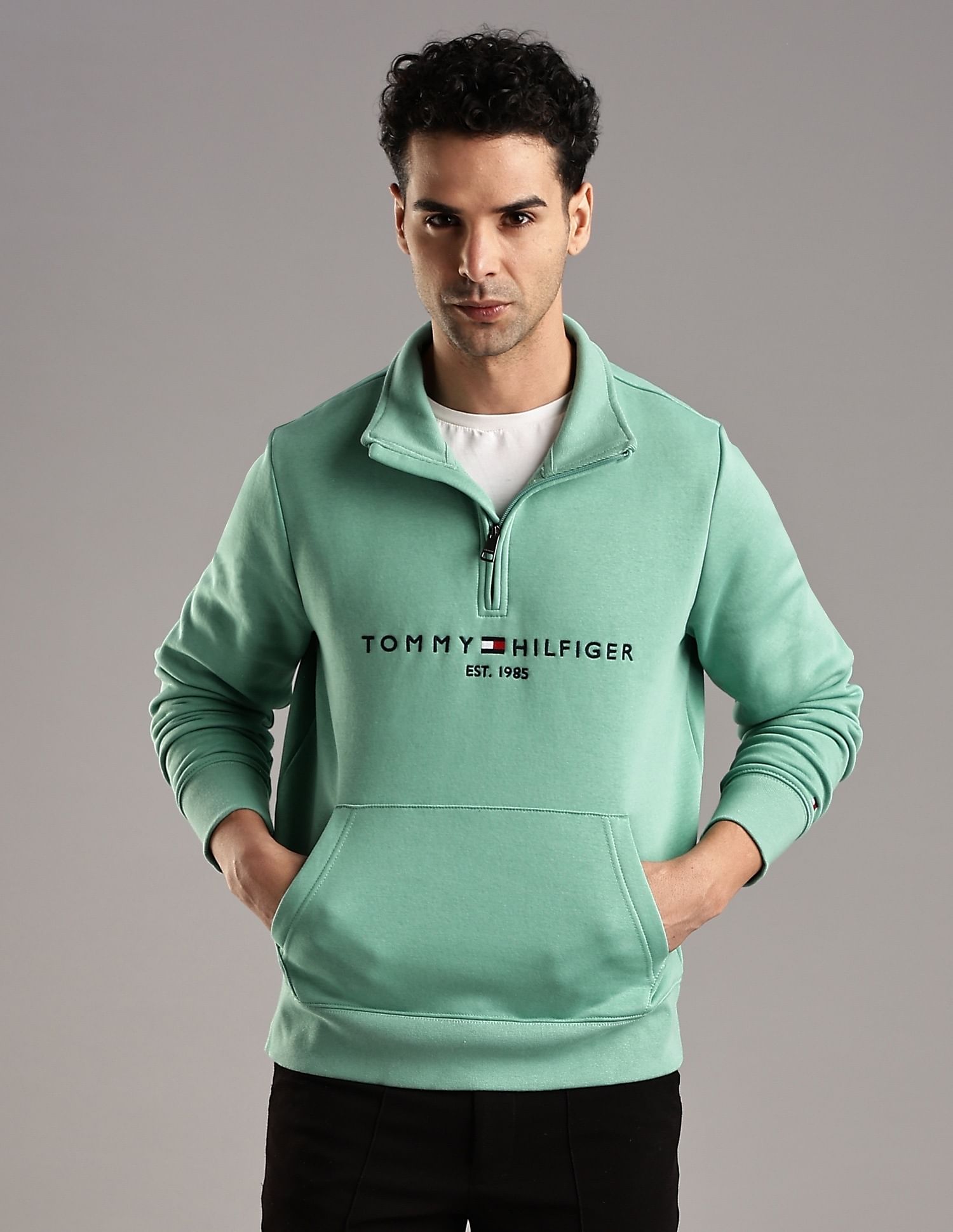 Tommy Hilfiger Embroidered Logo Regular-Fit Cotton Sweatshirt