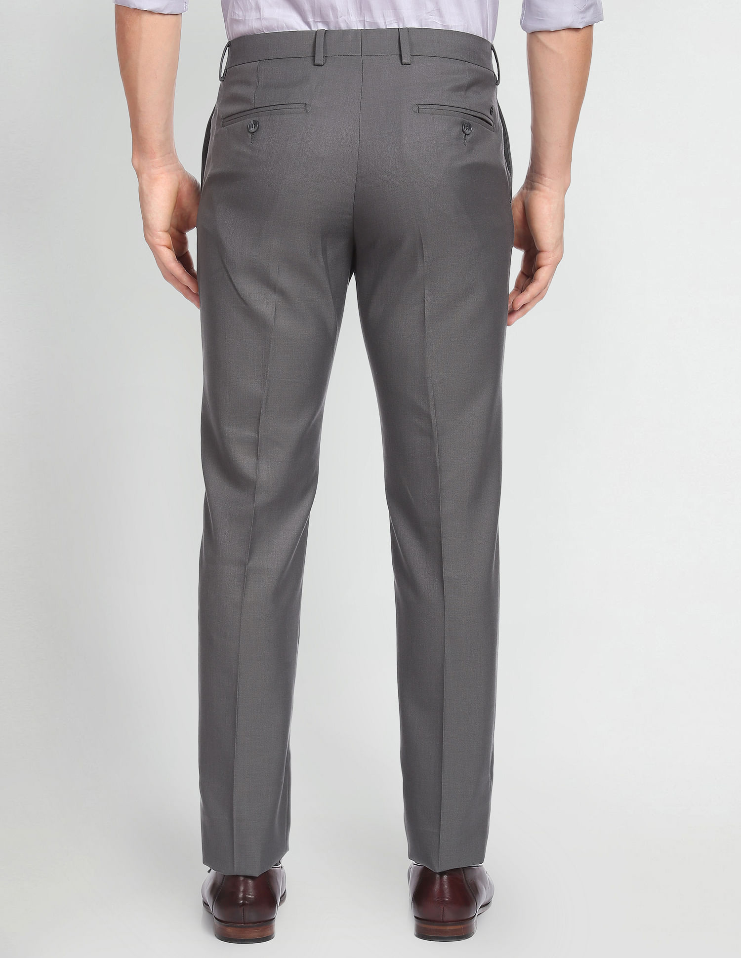 Buy Louis Philippe Grey Trousers Online - 668898 | Louis Philippe