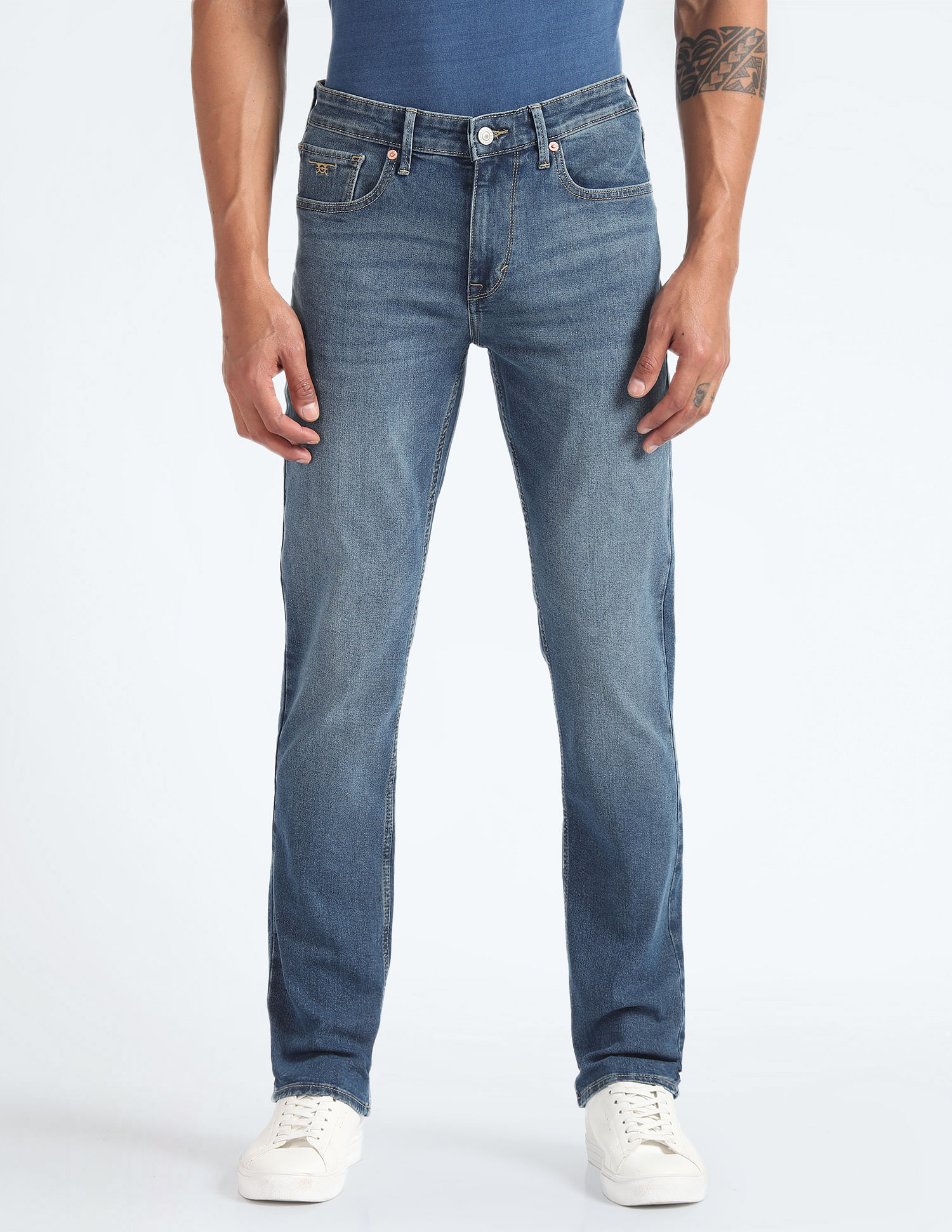Flying Machine Mis Rise F-Jango Straight Fit Jeans