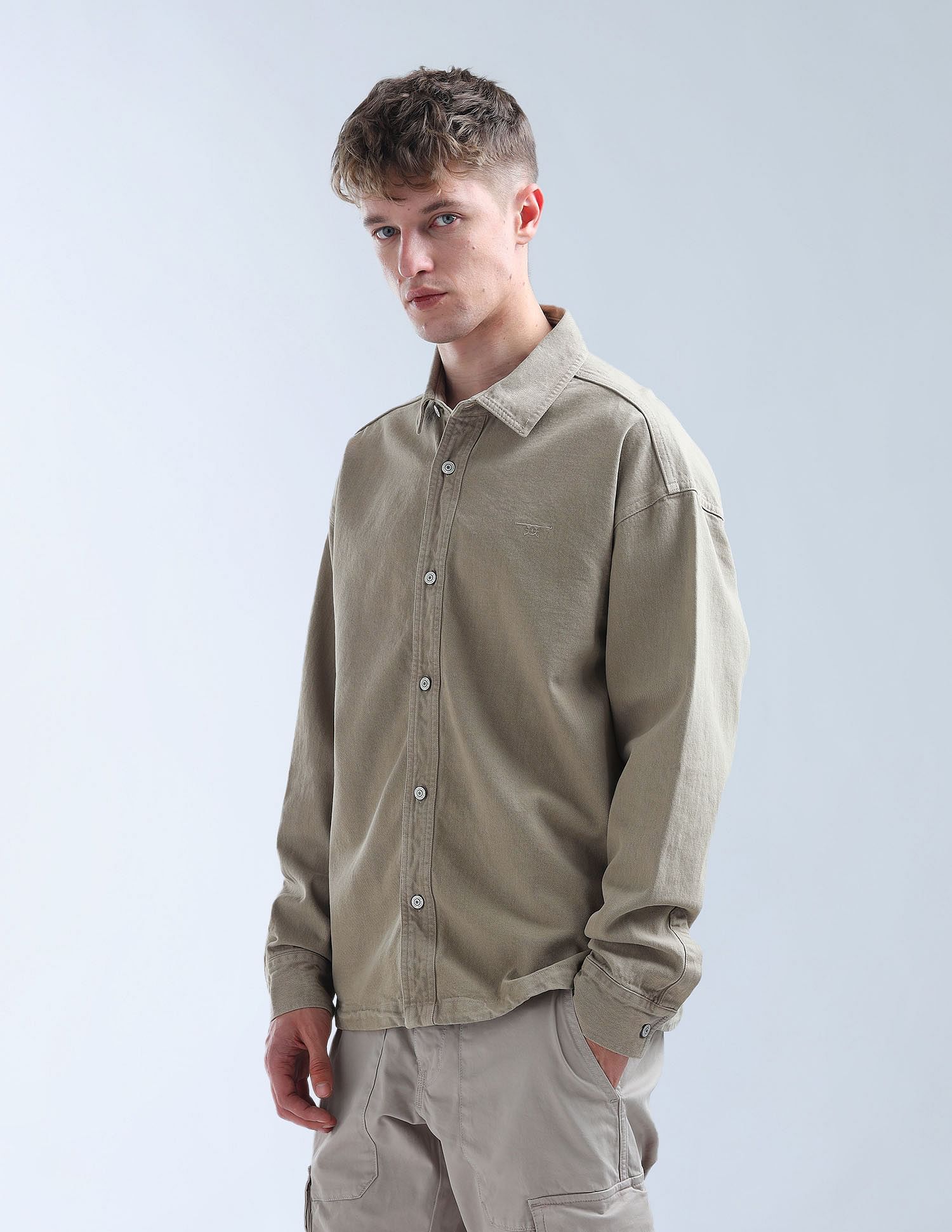 Flying Machine Pure Cotton Oversized Fit Shirt