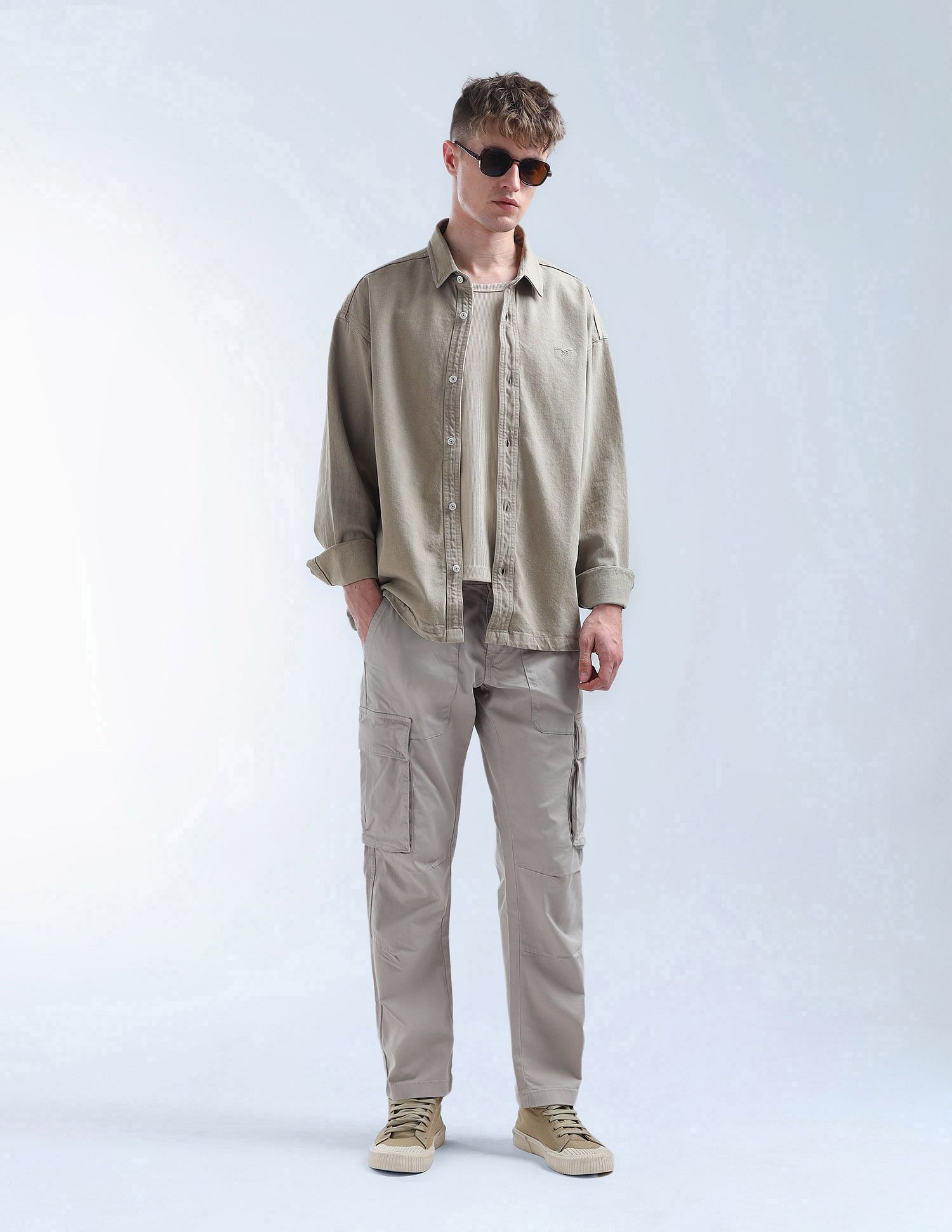 Flying Machine Pure Cotton Oversized Fit Shirt