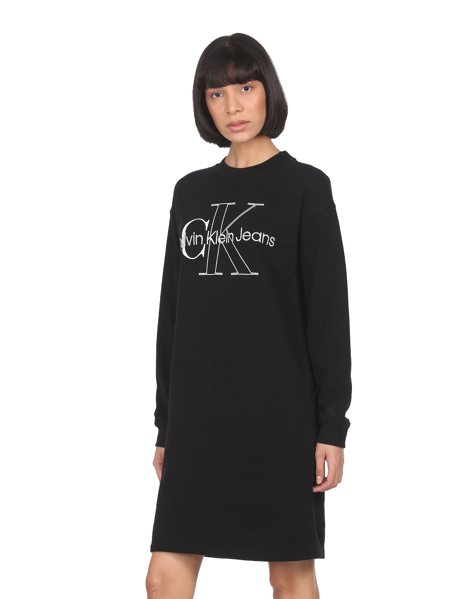 Sweatshirt dress calvin klein sale