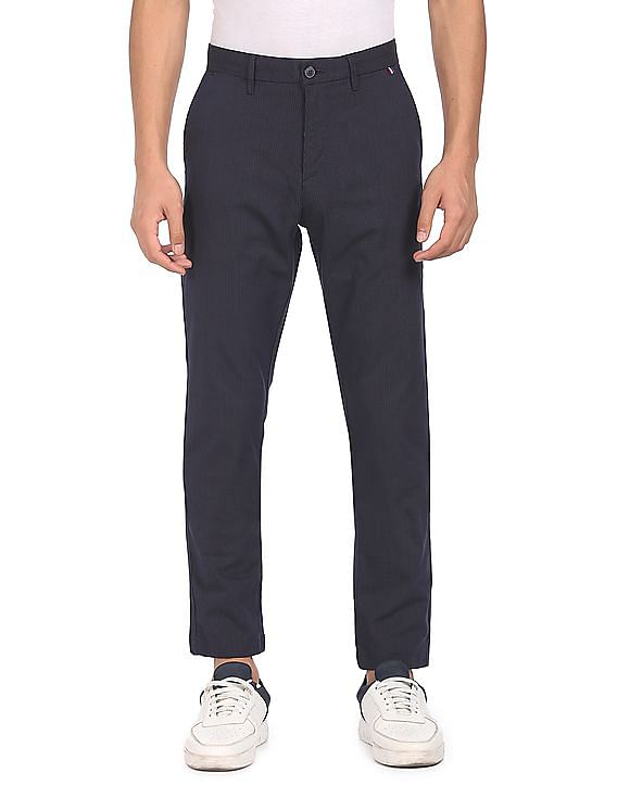 U.S. Polo Assn. Flat Front Check Casual Trousers