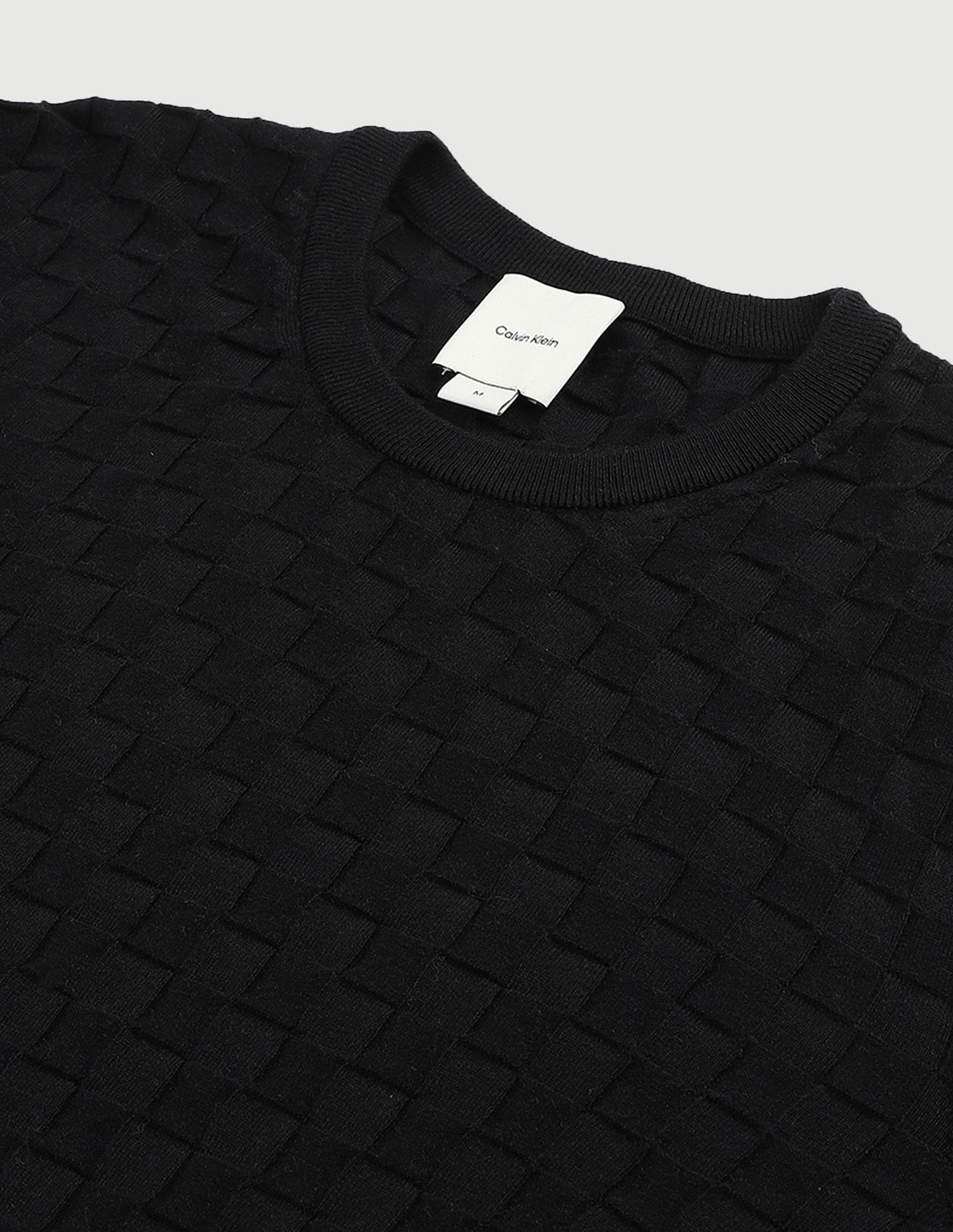 Calvin Klein Jeans Basket Weave Cotton Sweater
