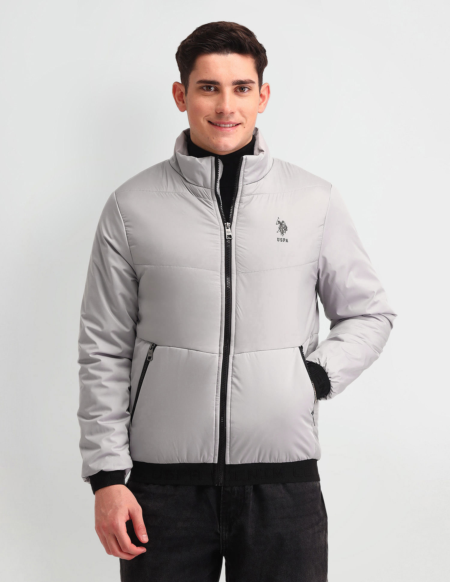 U.S. Polo Assn. Denim Co. UDJCKS1455 LT. GREY Mens Jackets