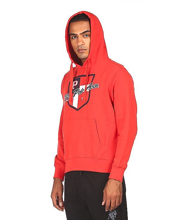 U.S. Polo Assn. Cotton Graphic Print Hooded Sweatshirt