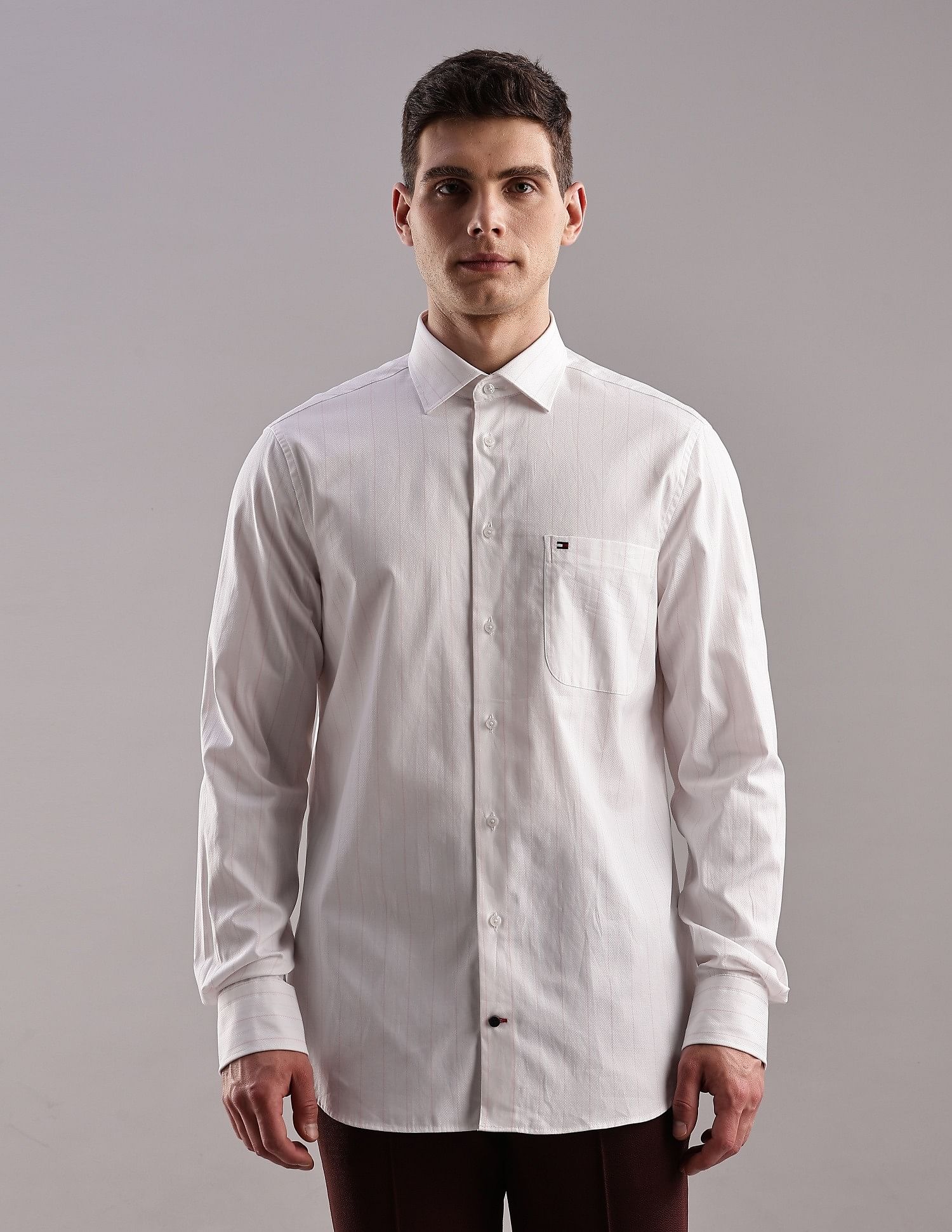 Tommy Hilfiger Striped Regular-Fit Cotton Shirt
