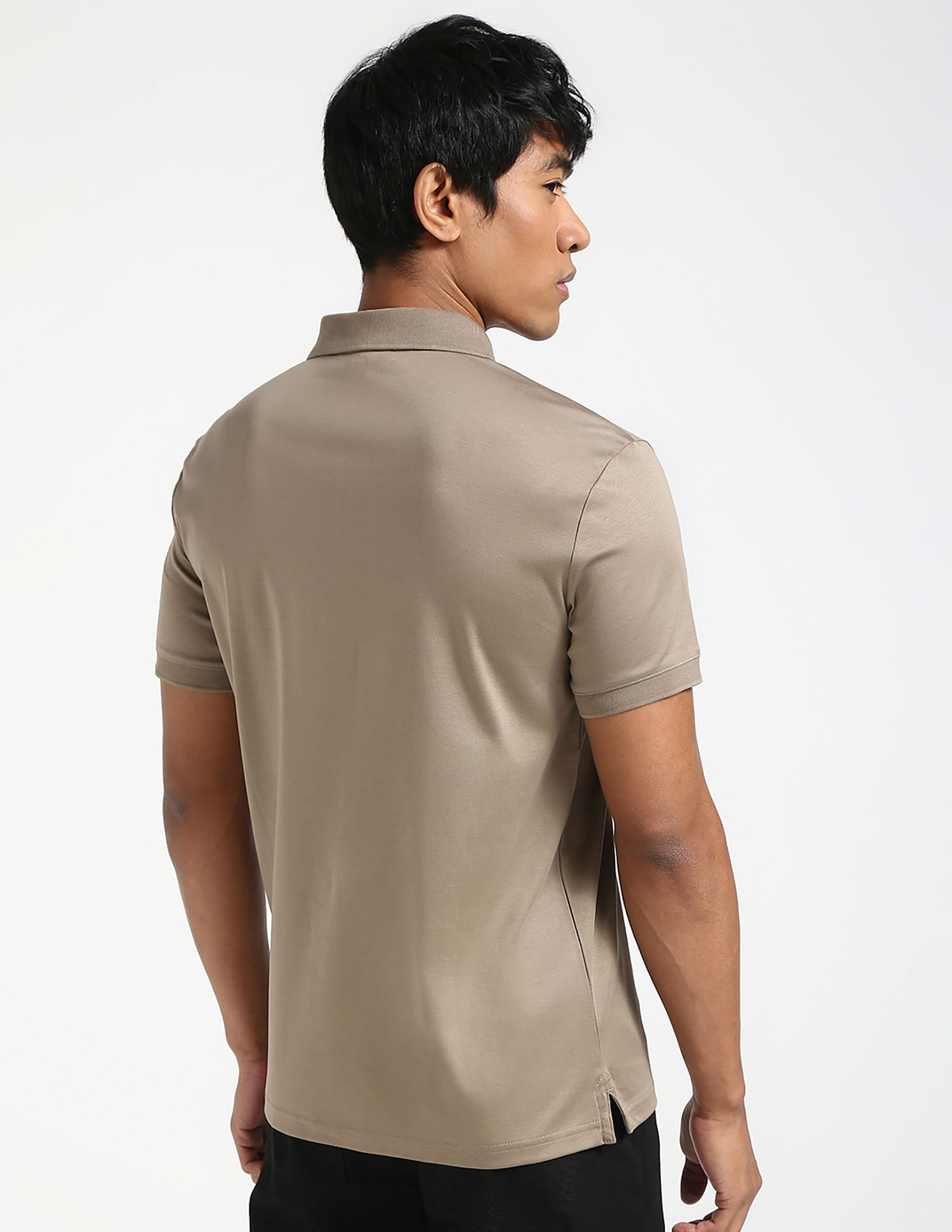 Calvin Klein Regular Half Zip Cotton Polo Shirt