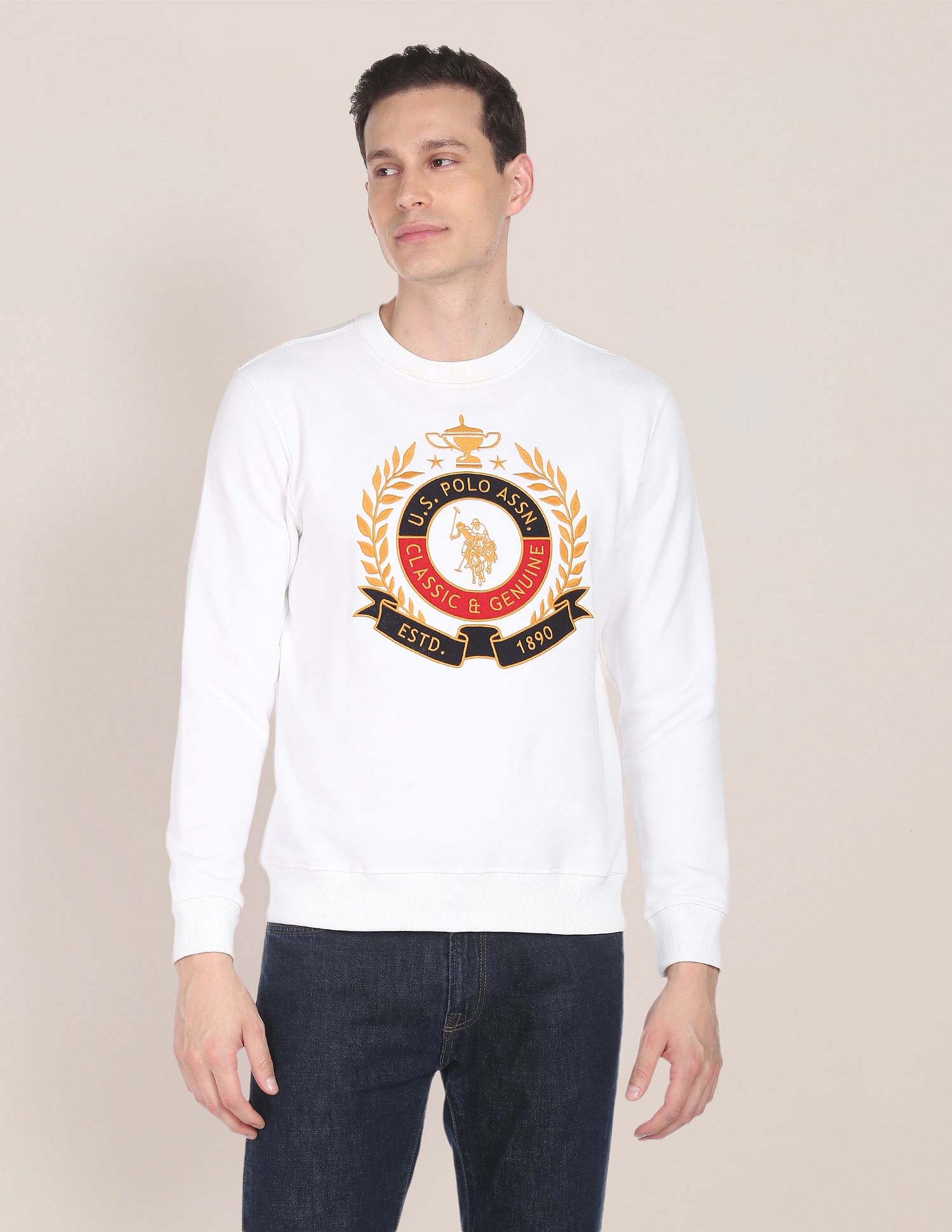 U.S. Polo Assn. Crew Neck Embroidered Logo Sweatshirt