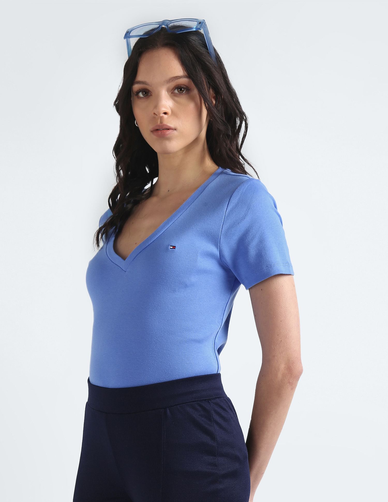 Tommy Hilfiger V-Neck Pure Cotton T-Shirt