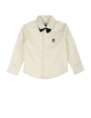 U S Polo Assn Kids Boys Solid Twill Shirt