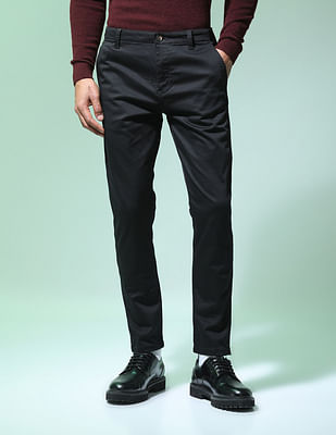 Flying Machine Slash Slim Tapered Fit Solid Trousers