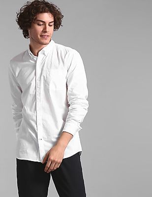 gap men's slim fit shirts