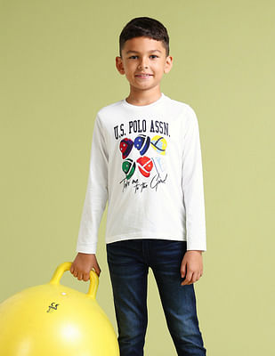 U S Polo Assn Kids Boys Pure Cotton Regular T-shirt