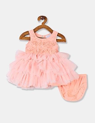 orange frock for baby girl