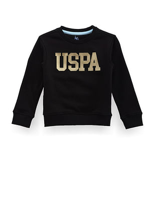 U S Polo Assn Kids Boys Brand Print Sweatshirt