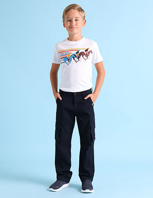 U S Polo Assn Kids Boys Ribstop Cargo Trousers