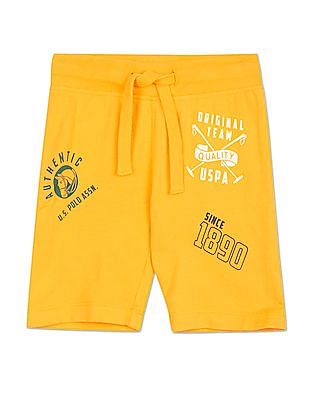 U S Polo Assn Kids Mid Rise Printed Shorts