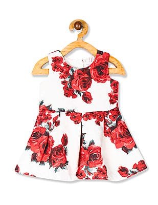 white floral toddler dress