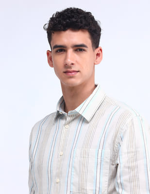 Buy Flying Machine Regular Vertical Striped Shirt - NNNOW.com