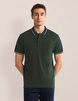 U S Polo Assn Colour Blocked Slim Fit Polo Shirt