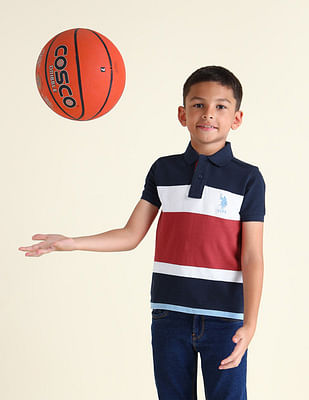 U S Polo Assn Kids Boys Colour Block Regular Fit Polo Shirt