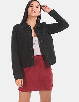 gap womens black denim jacket