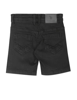 Denim Shorts - Black/washed out - Ladies | H&M US