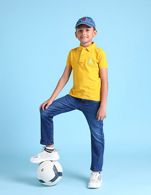 U S Polo Assn Kids Boys Solid Polo Shirt