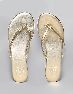 gap gold flip flops