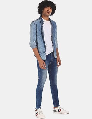 Buy Flying Machine Men Blue Low Rise 
