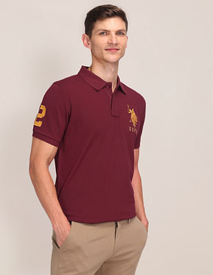 U S Polo Assn Solid Slim Fit Polo Shirt