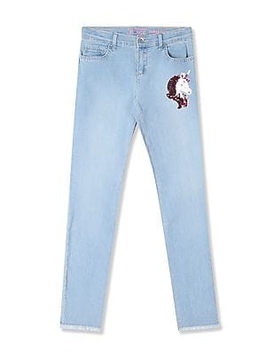 girls unicorn jeans