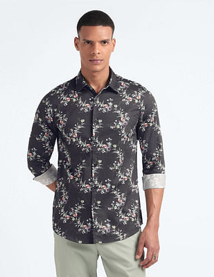 Flying Machine Digital Print Sateen Shirt