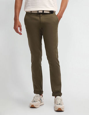 Arrow Sport Mid Rise Slim Fit Trousers