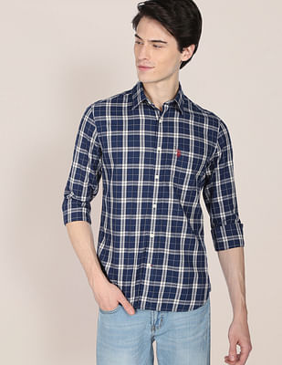 U S Polo Assn Tartan Check Twill Casual Shirt